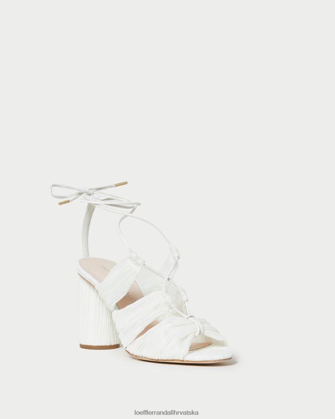 žene Loeffler Randall teresa plisirana sandala na vezanje biser cipele Z0L04683